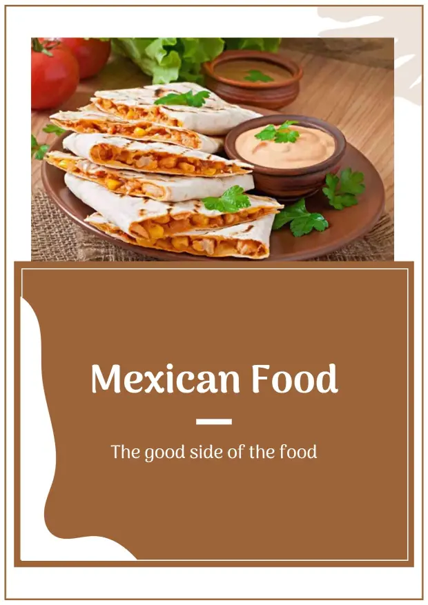Authentic Mexican Cuisine Restaurant Catalog Brochure Template