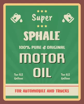 Automobile and Truck Motor Oil Advertisement Flyer Template