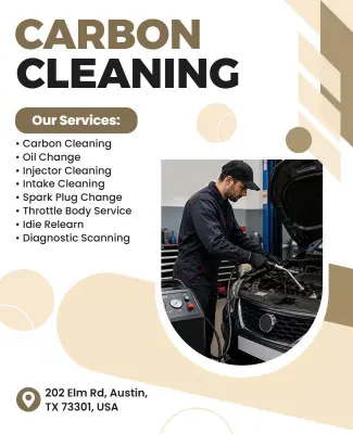 Automotive Carbon Cleaning Service Flyer Template