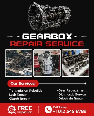Automotive Gearbox Repair Service Flyer Template