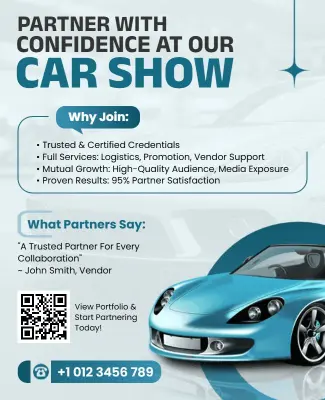 Automotive Partnership Car Show Flyer Template