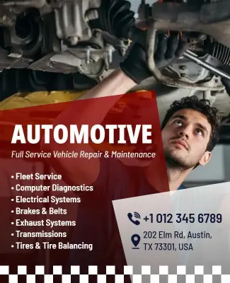 Automotive Repair and Maintenance Flyer Template