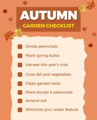Autumn Gardening Checklist Flyer Template