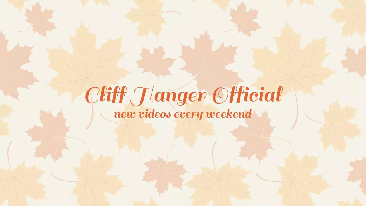 Autumn Leaves Design with Soft Cream Background YouTube Banner Template