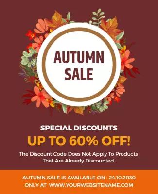Autumn Sale Special Discounts Flyer Template