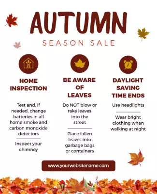 Autumn Season Safety Tips Flyer Template