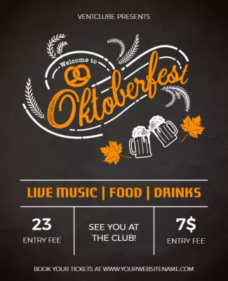 Autumn-Themed Oktoberfest Event Celebration Poster Template