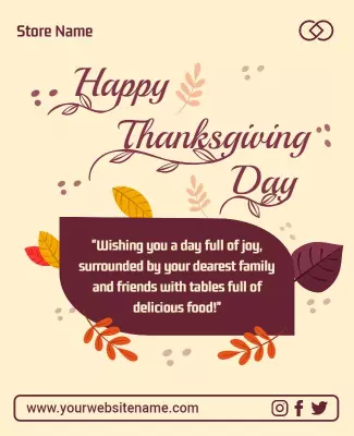 Autumnal Harvest Thanksgiving Celebration Poster Template