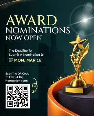 Award Nominations Announcement Poster Template