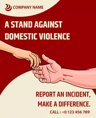 Awareness Campaign Against Domestic Violence Poster Template