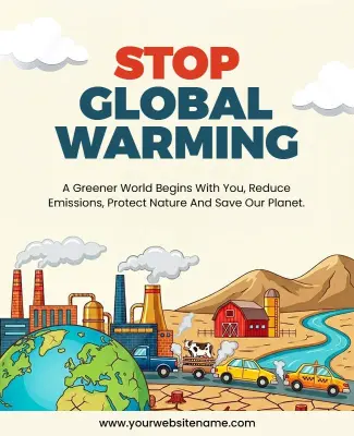 Awareness Campaign for Eco-Friendly Planet Protection Poster Template
