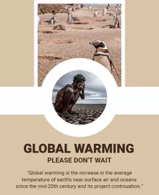 Awareness Focused Global Warming Conservation Poster Template