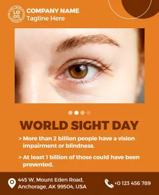 Awareness Orange World Sight Day Health Campaign Poster Template