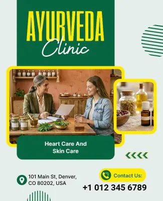 Ayurveda Clinic Advertisement Poster Template