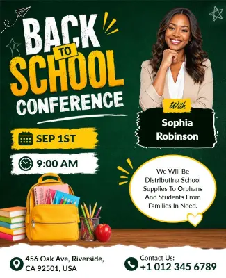 Back to School Conference Flyer Template
