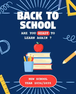 Back to School Educational Poster Template