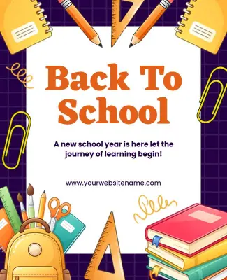 Back to School Essentials Poster Template