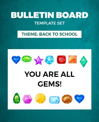 Back to School Gem Theme Flyer Template