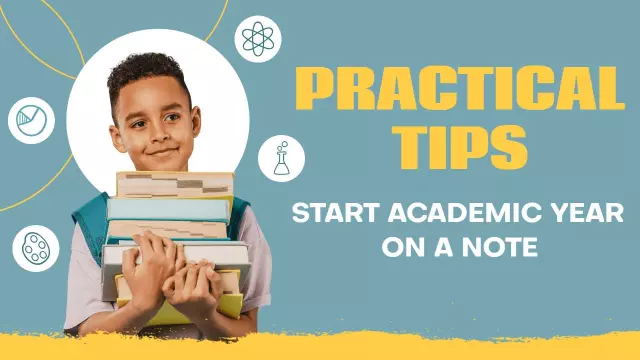 Back to School Practical Tips Guide YouTube Thumbnail Template