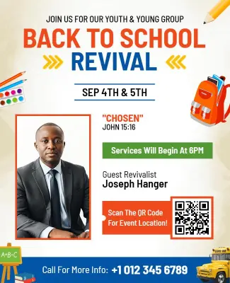 Back to School Revival Event Flyer Template