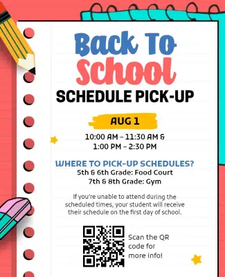Back to School Schedule Pick-up Flyer Template