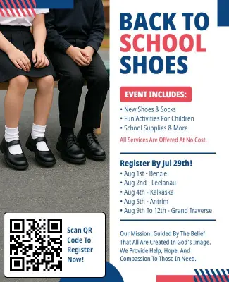 Back to School Shoes Donation Event Flyer Template