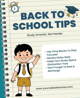 Back to School Study Tips Flyer Template
