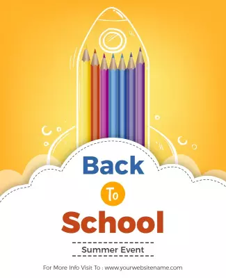 Back to School Summer Event Flyer Template
