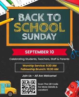 Back to School Sunday Event Flyer Template