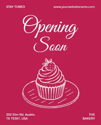 Bakery Opening Announcement Poster Template