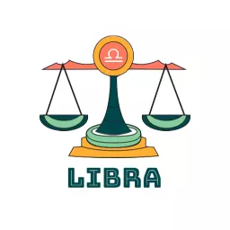 Balancing Scales Symbolizing Libra Zodiac Sign Logo Template