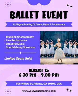 Ballet Dance Performance Event Flyer Template