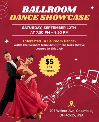 Ballroom Dance Showcase Event Flyer Template