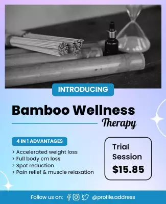 Bamboo Wellness Therapy Session Flyer Template