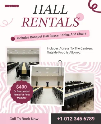 Banquet Hall Rentals Promotional Flyer Template