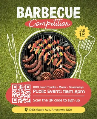 Barbecue Grill Competition Flyer Template