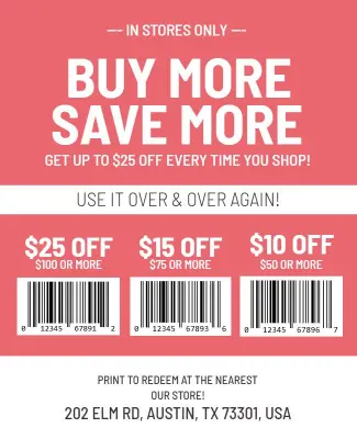 Barcode Discount Offers Promotional Flyer Template