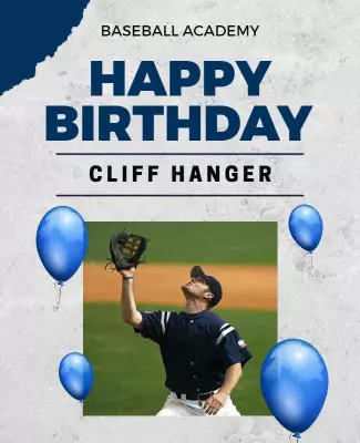 Baseball Academy Birthday Celebration Flyer Template