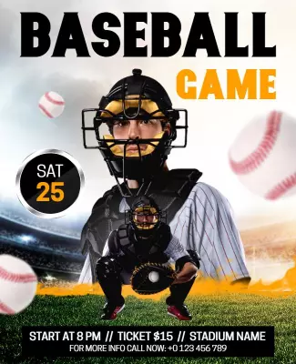 Baseball Game Flyer Template
