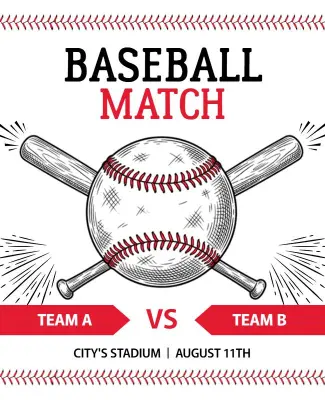 Baseball Match Event Poster Template