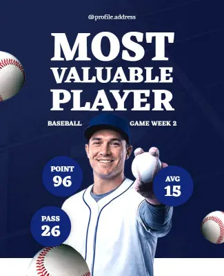 Baseball Most Valuable Player Poster Template
