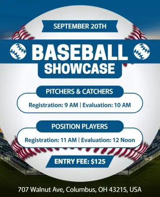 Baseball Showcase Event Flyer Template