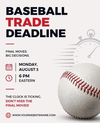 Baseball Trade Deadline Event Flyer Template