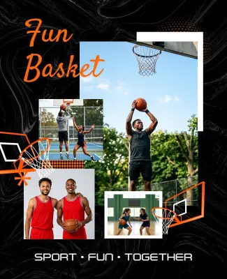 Basketball Activity Promotion Poster Template