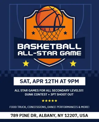 Basketball All-Star Game Event Flyer Template