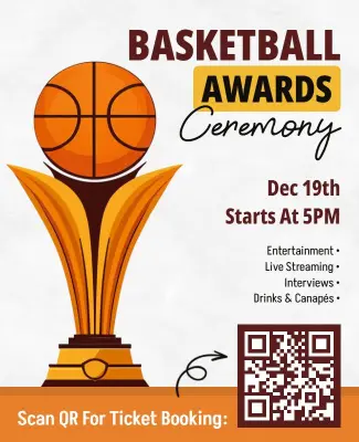 Basketball Awards Ceremony Event Flyer Template