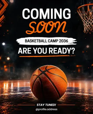 Basketball Camp Coming Soon Poster Template