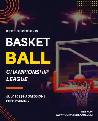 Basketball Championship League Flyer Template