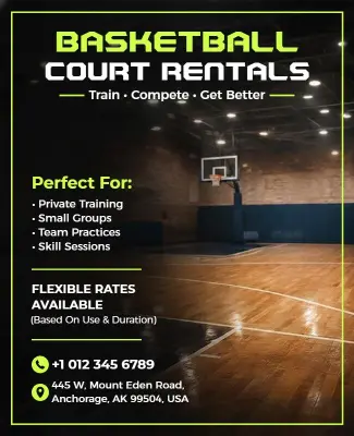 Basketball Court Rental Flyer Template