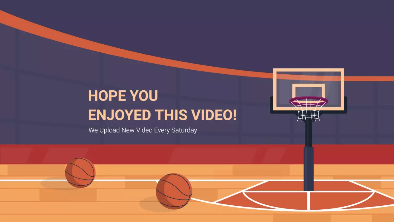 Basketball Court Theme with Engaging YouTube Video Banner Template